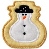 Christmas Cookie Ornament + MTM Applique - Snowman